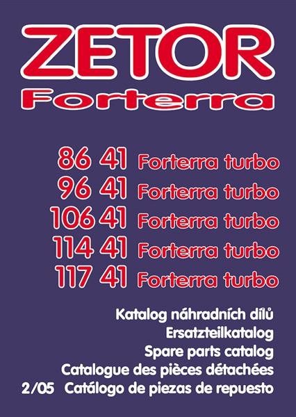 Zetor 8641, 9641, 10641, 11441, 11741 Forterra Turbo Ersatzteilkatalog