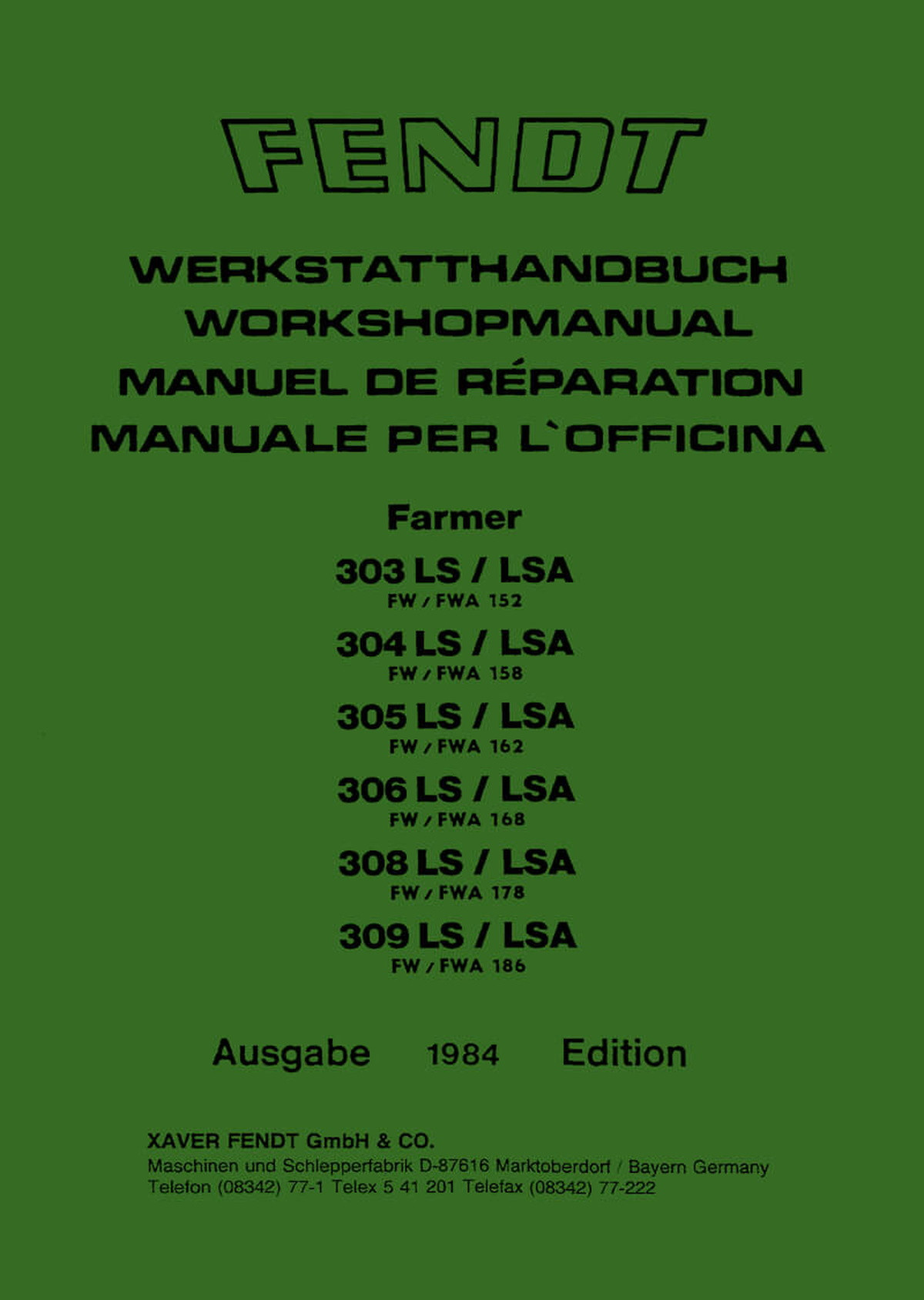 Traktormeterwelle Antriebswelle Traktormeter Fendt Farmer 303 Bis 309
