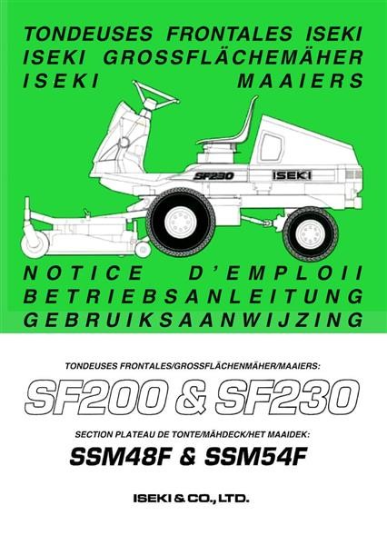 Iseki Traktoren SF200 SF230 Betriebsanleitung