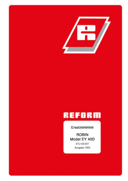 Reform Motor Robin EY 40D Ersatzteilliste