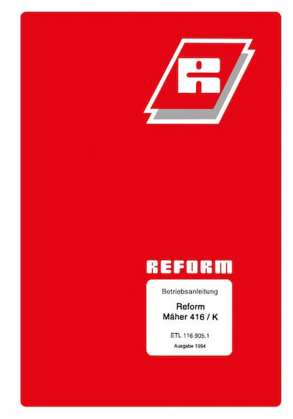 Reform RM 416 und RM 416 K Betriebsanleitung