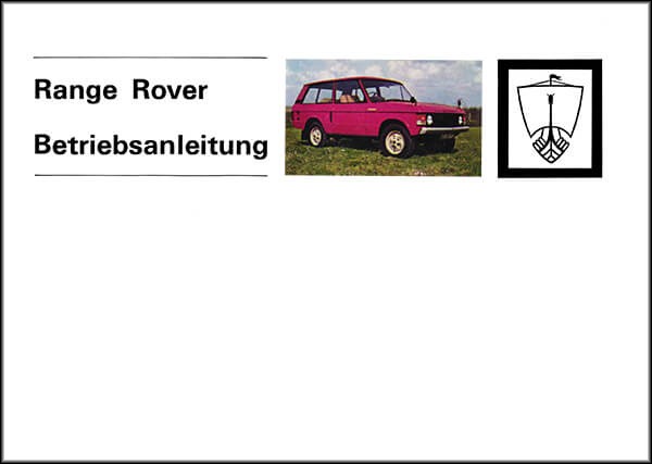 Range Rover Betriebsanleitung
