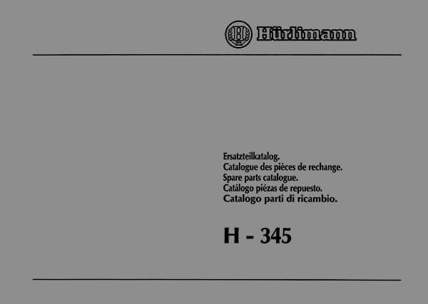 Hürlimann H-345 Ersatzteilkatalog