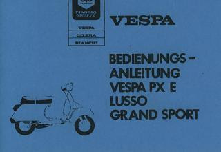 Vespa PX 80 E, PX 125 E, PX 150 E, PX 200 E Grand Sport, Getrenntschmierung, Betriebsanleitung