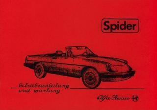 Alfa Romeo Spider Betriebsanleitung
