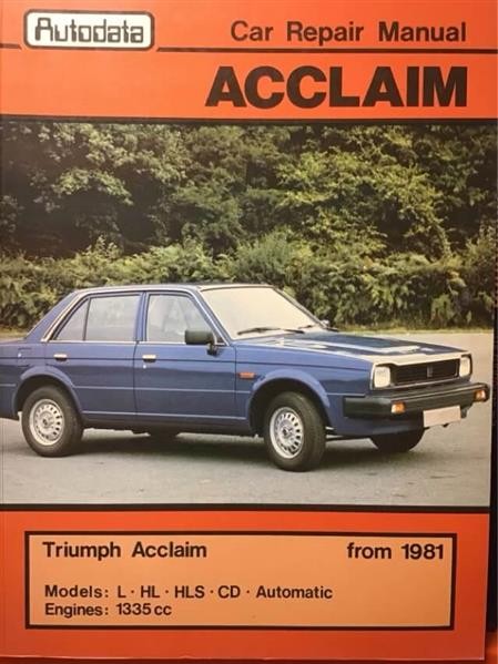 Autodata Triumph Acclaim 1981 Workshop Manual