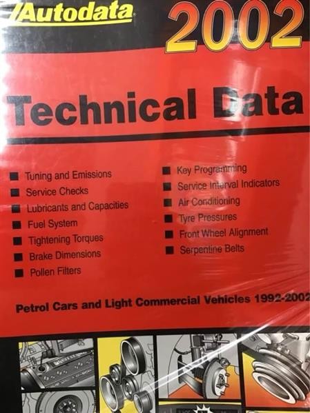Autodata Technical Data 2002 - petrol cars and light trucks from 1992-2002