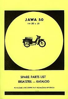 Jawa Typ 20/21, (50 ccm), Ersatzteilkatalog