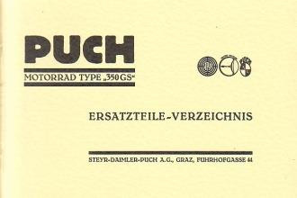 Puch Motorrad, Type 350 GS, Ersatzteilkatalog