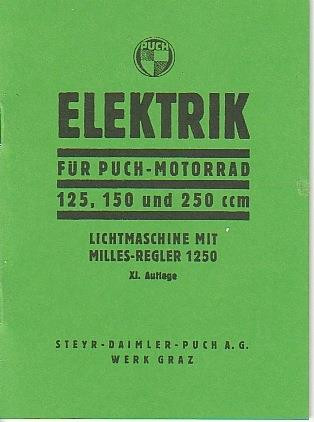 Elektrik für Puch Motorrad 125, 150 und 250 ccm