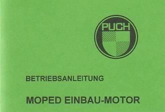 Puch Moped Einbau-Motoren Betriebsanleitung