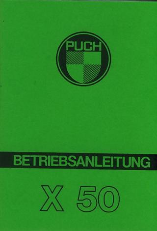 Puch X 50, 2-Gang handgeschaltet Betriebsanleitung