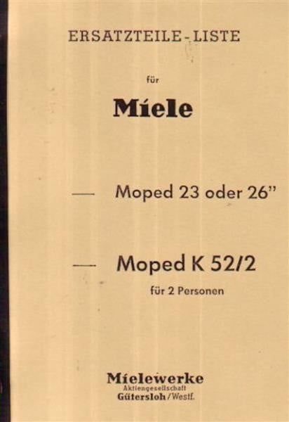 Miele K52/2 23 26 Ersatzteilkatalog