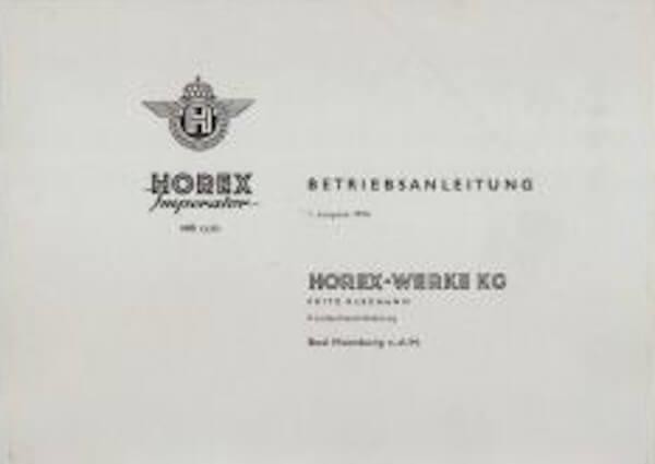 Horex Imperator Betriebsanleitung