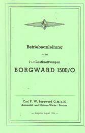 Borgward Hansa 1,5 t LKW Bedienungsanleitung
