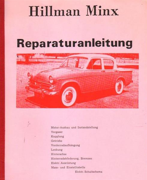 Hillman Minx Mark Reparaturanleitung