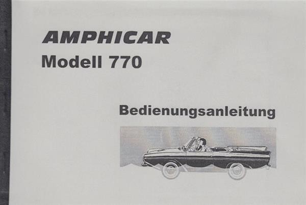 Amphicar Modell 770 Bedienungsanleitung