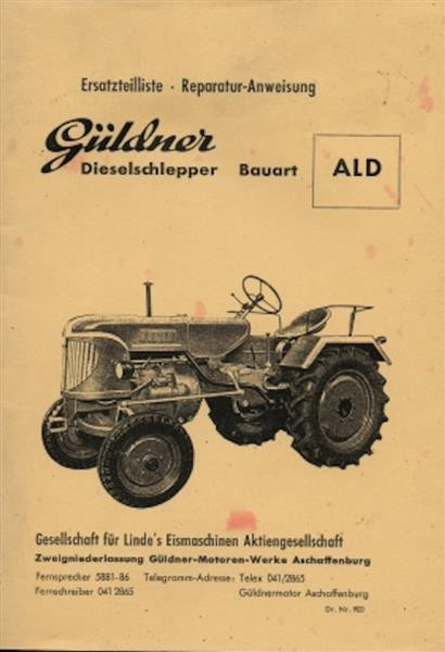 Güldner ALD mit Motor 2LD Ersatzteilkatalog