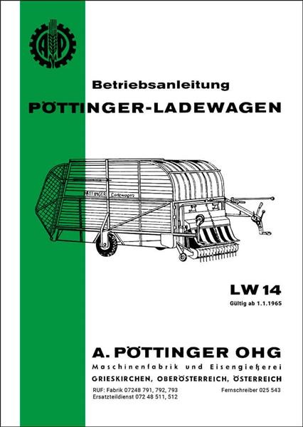 Pöttinger Ladewagen LW 14 Betriebsanleitung
