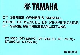 Yamaha DT100 DT175 DT250 DT400 Betriebsanleitung