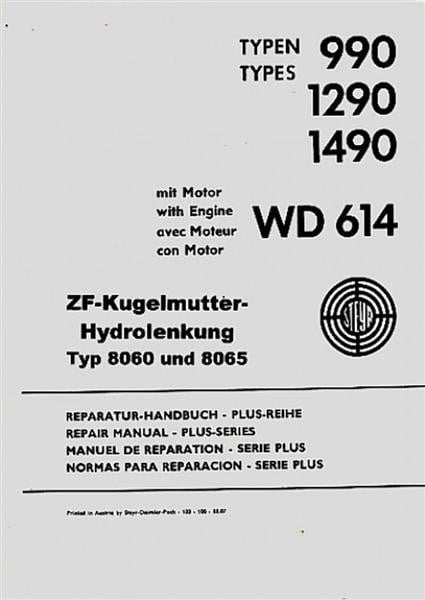 Steyr ZF-Kugelmutter-Hydrolenkung 8060 und 8065 Rearaturanleitung