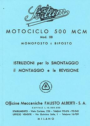 Sertum 500, Model 08, monoposto e biposto, Betriebs- und Reparaturanleitung