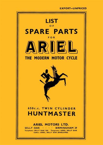 Ariel Motor Cycle Huntmaster 650 ccm Spare Parts