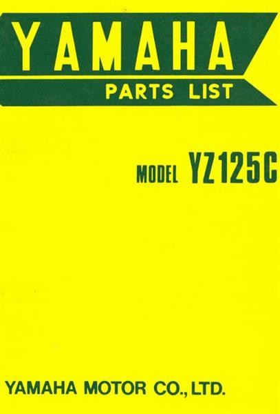 Yamaha YZ 125 C, Parts List