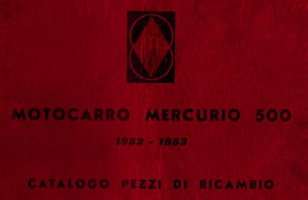 Gilera Motocarro Mercurio 500, Catalogo pezzi di ricambio