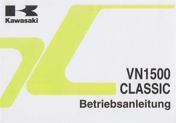 Kawasaki VN 1500 Classic, E1 / F1, Betriebsanleitung