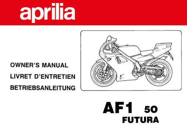 Aprilia AF1 50 Futura Betriebsanleitung