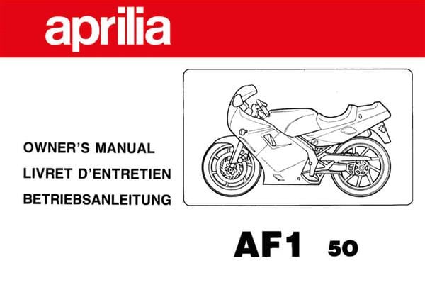 Aprilia AF1 50 Betriebsanleitung