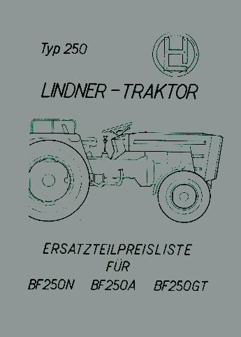 Lindner BF 250 N, A, GT, Ersatzteilkatalog