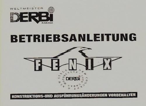 Derbi Fenix Betriebsanleitung