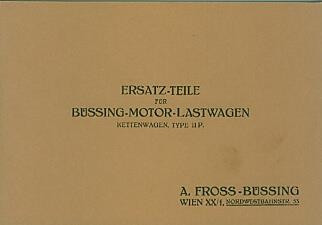 Fross-Büssing Ketten-Lastwagen Typ II P., Ersatzteilkatalog