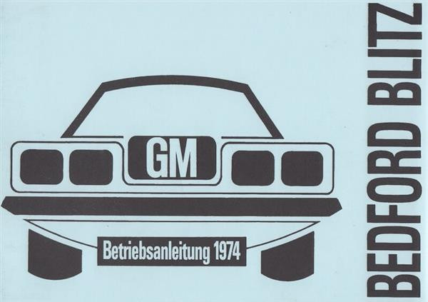 GM Bedford Blitz, Betriebsanleitung