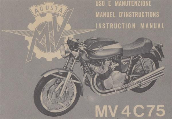 MV Agusta MV4C75 Instruction Manual