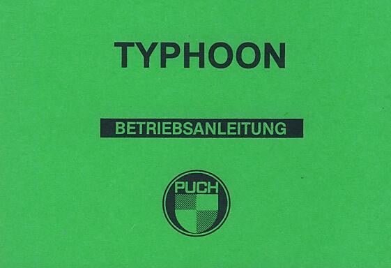 Puch Typhoon, Betriebsanleitung