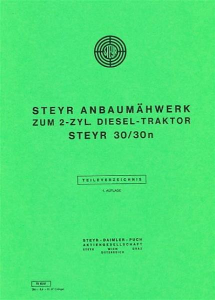Steyr 30 und 30n Anbaumähwerk Ersatzteilkatalog