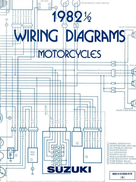 Suzuki Motorcycles Wiring Diagrams 1982 1/2
