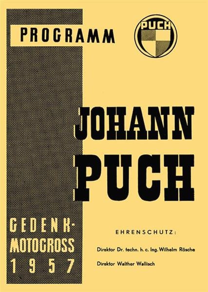 Johann Puch Gedenk-Motocross 1957 Programm