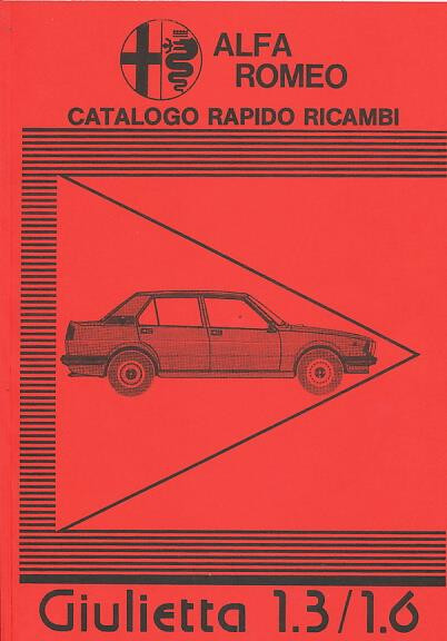 Alfa Romeo Giulietta 1,3 und 1,6 Ersatzteilkatalog