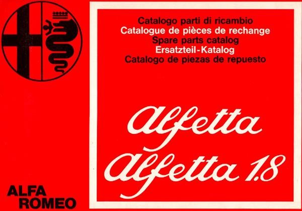 Alfa Romeo Alfetta und Alfetta 1,8, Ersatzteil-Katalog