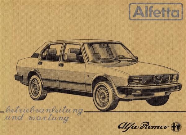 Alfa Romeo Alfetta, Betriebsanleitung