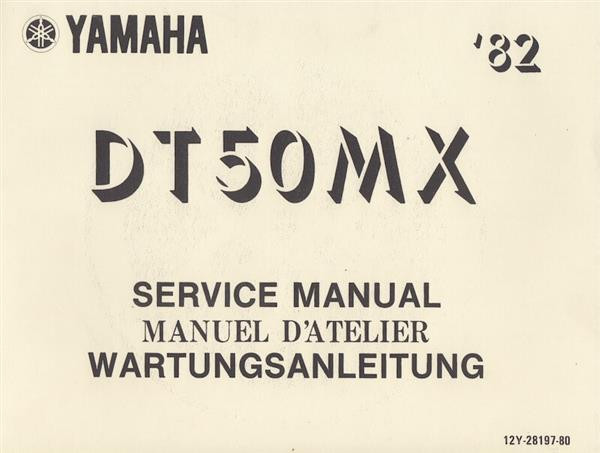 Yamaha DT 50 MX, Wartungsanleitung