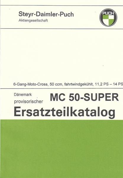 Puch MC 50 Super 6-Gang Moto-Cross Ersatzteilkatalog