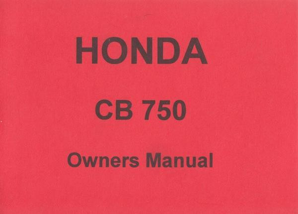 Honda CB750K Owner's Manual