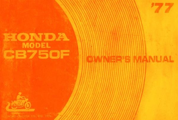 Honda CB750F Owner's Manual