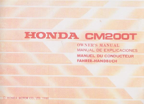 Honda CM200T Fahrerhandbuch