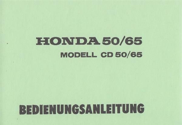 Honda CD50 CD65 Fahrerhandbuch